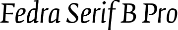 Fedra Serif B Pro font - FedraSerifPro B BookItalic.otf
