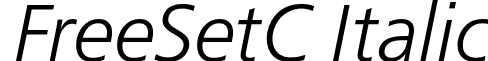 FreeSetC Italic font - FreeSetC-Italic.otf