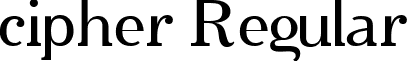 cipher Regular font - cipher__.ttf