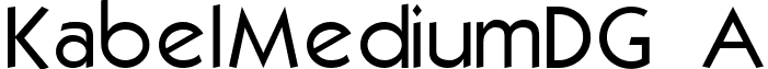 KabelMediumDG A font - KABEL1_0.ttf