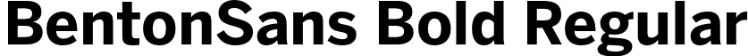 BentonSans Bold Regular font - BentonSans Bold.otf