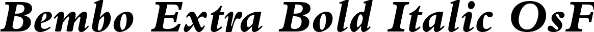 Bembo Extra Bold Italic OsF font - Bembo-ExtraBoldItalicOsF.otf