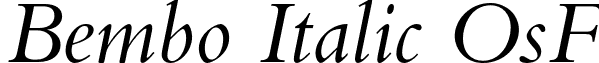 Bembo Italic OsF font - Bembo-ItalicOsF.otf