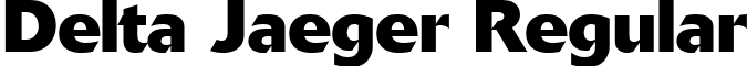 Delta Jaeger Regular font - Delta Jaeger Bold.ttf