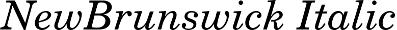 NewBrunswick Italic font - newbrunswick italic.ttf