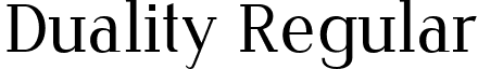 Duality Regular font - duality.ttf