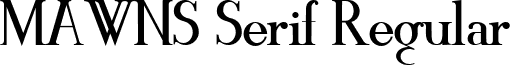 MAWNS Serif Regular font - mawns serif.ttf