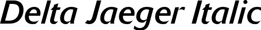 Delta Jaeger Italic font - Delta Jaeger Book Italic.ttf