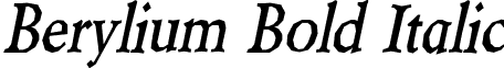 Berylium Bold Italic font - berylium bd it.ttf
