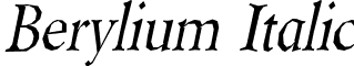 Berylium Italic font - BeryliumItalic.ttf