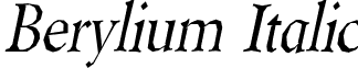 Berylium Italic font - berylium rg it.ttf