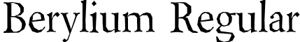 Berylium Regular font - berylium rg.otf