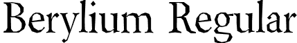 Berylium Regular font - berylium rg.ttf