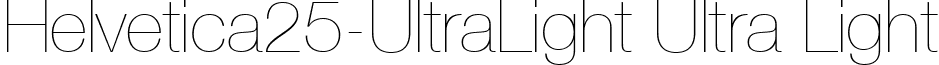 Helvetica25-UltraLight Ultra Light font - Helvetica25-UltraLight.ttf