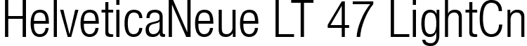 HelveticaNeue LT 47 LightCn font - Helvetica LT 47 Light Condensed.ttf