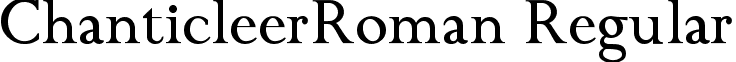 ChanticleerRoman Regular font - CHANTICL.TTF