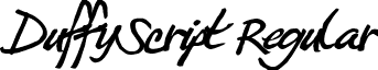 DuffyScript Regular font - DuffyScript-Bold.ttf