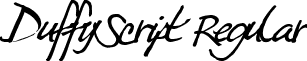 DuffyScript Regular font - DuffyScript-Book.ttf