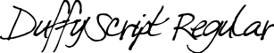 DuffyScript Regular font - DuffyScript-Normal.ttf