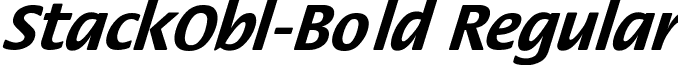 StackObl-Bold Regular font - stackob.ttf