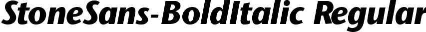 StoneSans-BoldItalic Regular font - stonesbi.ttf
