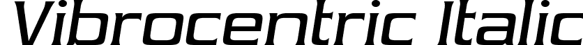 Vibrocentric Italic font - vibrocentric rg it.ttf