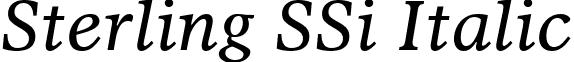 Sterling SSi Italic font - sterling ssi italic.ttf