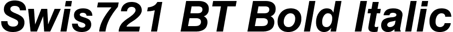 Swis721 BT Bold Italic font - swiss 721 bold italic bt.ttf