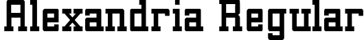 Alexandria Regular font - alexandria.ttf