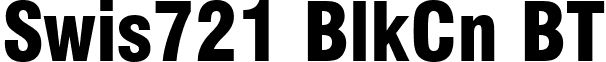 Swis721 BlkCn BT font - swiss 721 black condensed bt.ttf