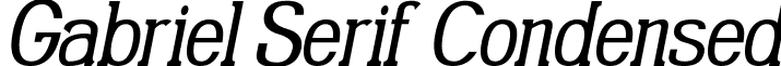 Gabriel Serif Condensed font - Gabriel Serif Condensed Italic.ttf