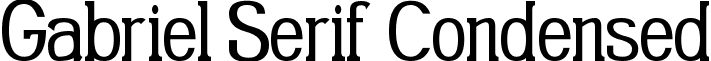 Gabriel Serif Condensed font - Gabriel Serif Condensed.ttf