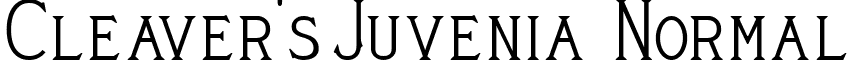Cleaver'sJuvenia Normal font - Cleavers_Juvenia.ttf