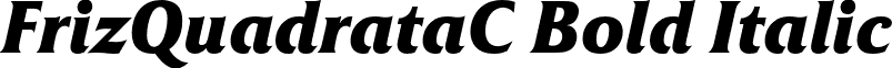 FrizQuadrataC Bold Italic font - FrizQuadrataC-BoldItalic.otf