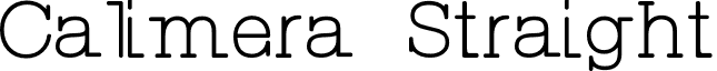 Calimera Straight font - CalimeraStraight.otf