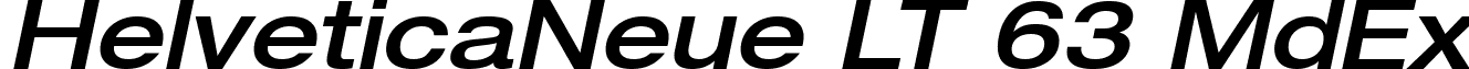 HelveticaNeue LT 63 MdEx font - Helvetica LT 63 Medium Extended Oblique.ttf