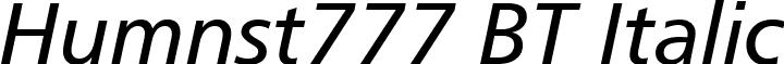 Humnst777 BT Italic font - Humnst777 BT Italic.ttf