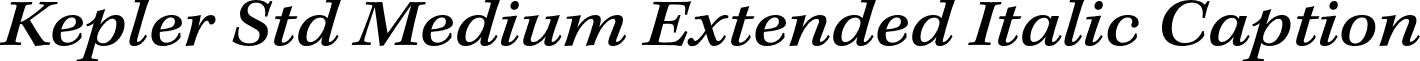 Kepler Std Medium Extended Italic Caption font - KeplerStd-MediumExtItCapt.otf