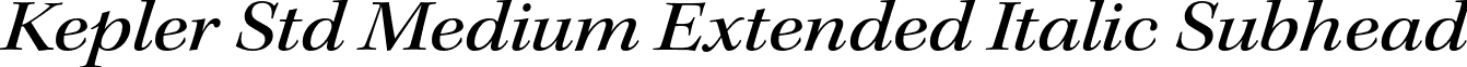 Kepler Std Medium Extended Italic Subhead font - KeplerStd-MediumExtItSubh.otf