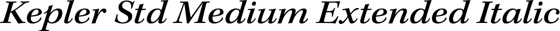 Kepler Std Medium Extended Italic font - KeplerStd-MediumExtIt.otf
