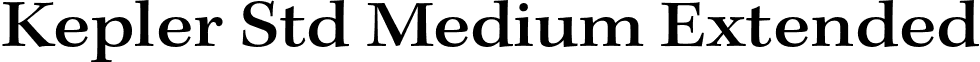 Kepler Std Medium Extended font - KeplerStd-MediumExt.otf