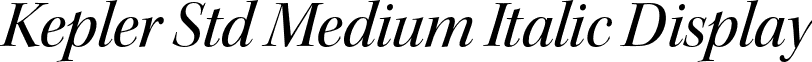 Kepler Std Medium Italic Display font - KeplerStd-MediumItDisp.otf