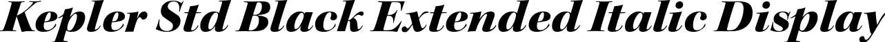 Kepler Std Black Extended Italic Display font - KeplerStd-BlackExtItDisp.otf