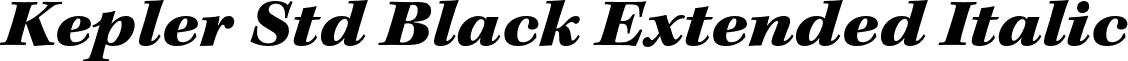Kepler Std Black Extended Italic font - KeplerStd-BlackExtIt.otf