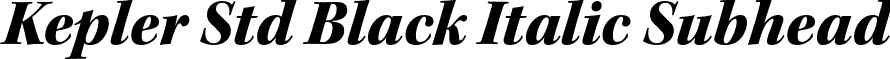 Kepler Std Black Italic Subhead font - KeplerStd-BlackItSubh.otf