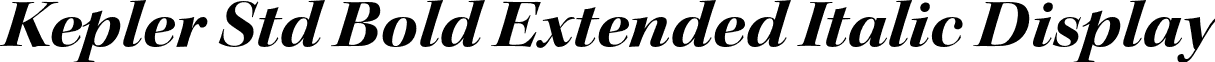 Kepler Std Bold Extended Italic Display font - KeplerStd-BoldExtItDisp.otf