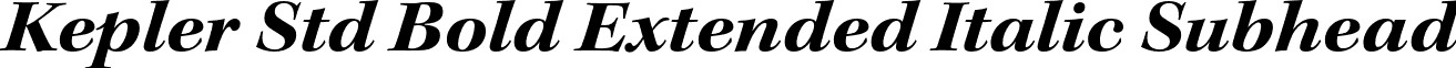Kepler Std Bold Extended Italic Subhead font - KeplerStd-BoldExtItSubh.otf