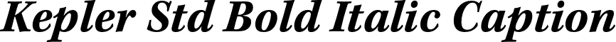Kepler Std Bold Italic Caption font - KeplerStd-BoldItCapt.otf