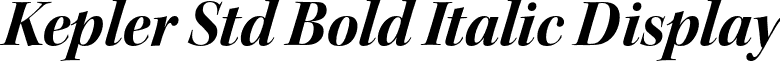 Kepler Std Bold Italic Display font - KeplerStd-BoldItDisp.otf