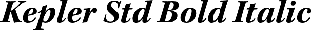Kepler Std Bold Italic font - KeplerStd-BoldIt.otf